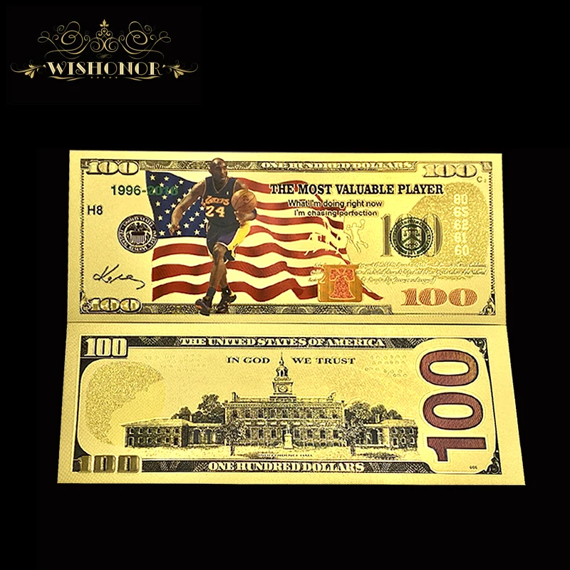 Хороший 10 шт./лот Америка Коби банкнот 100 долларовые банкноты в центре сообщений