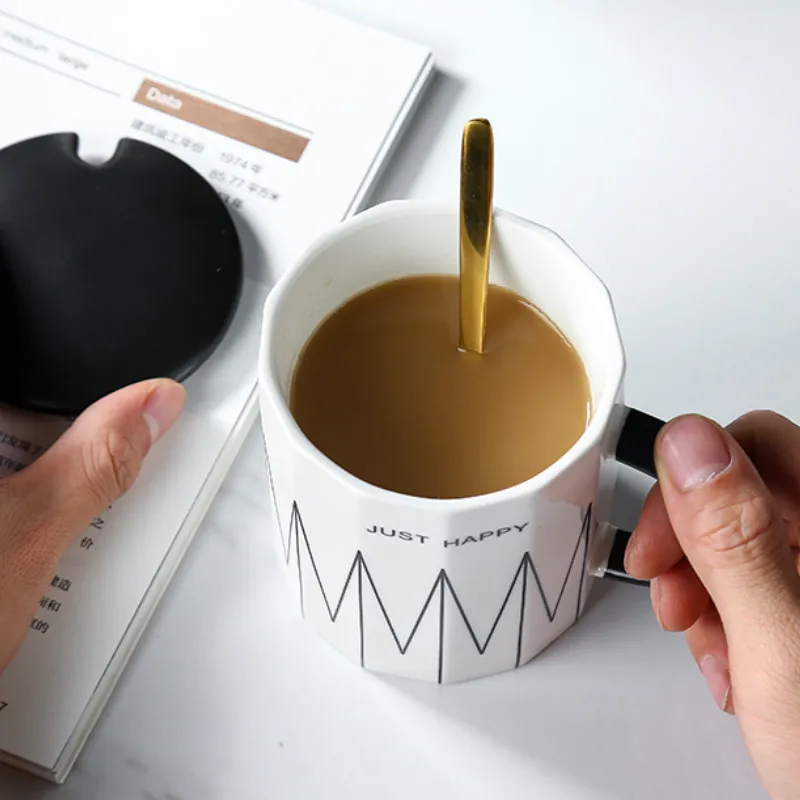 Керамическая Геометрическая кружка молочный завтрак кофейная чашка свадебный