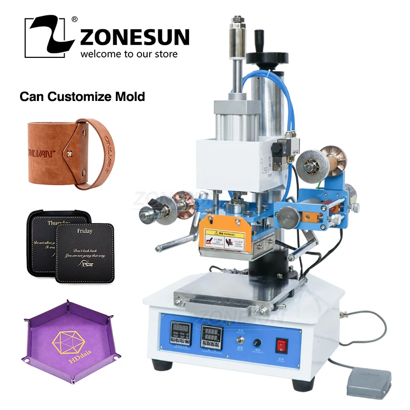 

ZONESUN ZS-890H Hot Foil Stamping MachineTipper Bronzing PVC ID Credit Card LOGO Stamping Machine Pressing Machine 220v