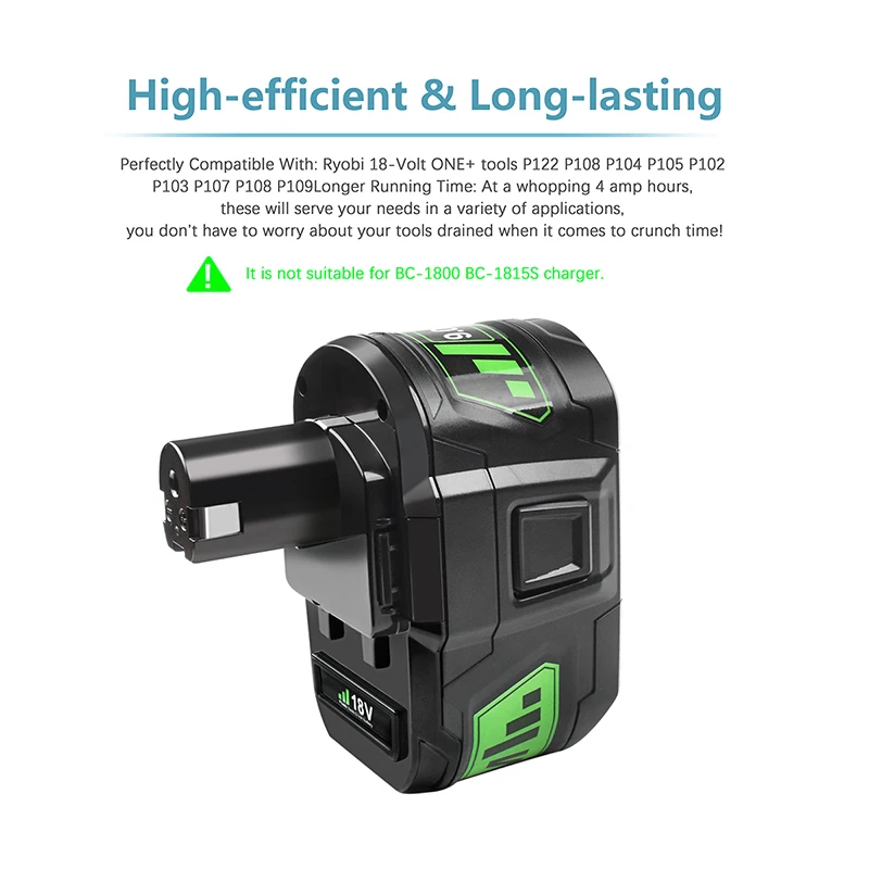 Сменный аккумулятор P108 9 0 Ач совместимый с Ryobi P102 P103 P104 P105 P107 P100 RB18L50 RB18L40