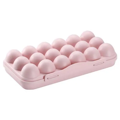 Pink 18 grid 12/18 сетка кухонный холодильник коробка для яиц коробка для хранения практичная креативная Бытовая портативная пластиковая коробка для хранения еды для пикника - Цвет: Pink 18 grid