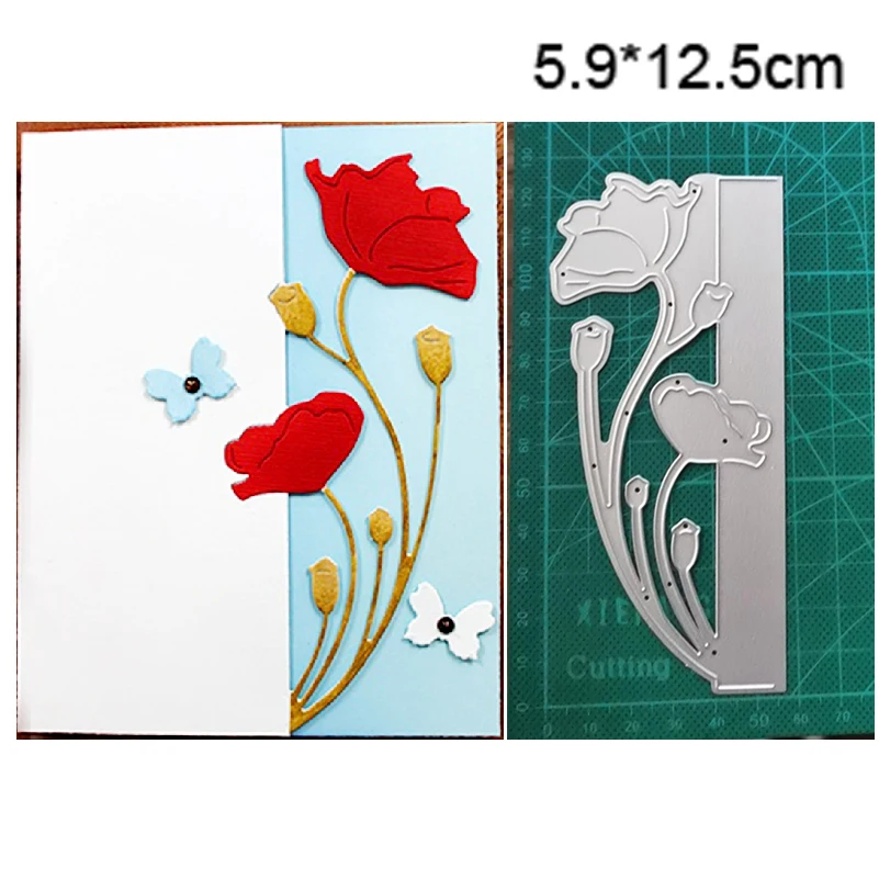 

Two flowers 2022 New metal cutting dies scrapbook mold making greeting card craft embossed photo album decoration DIY