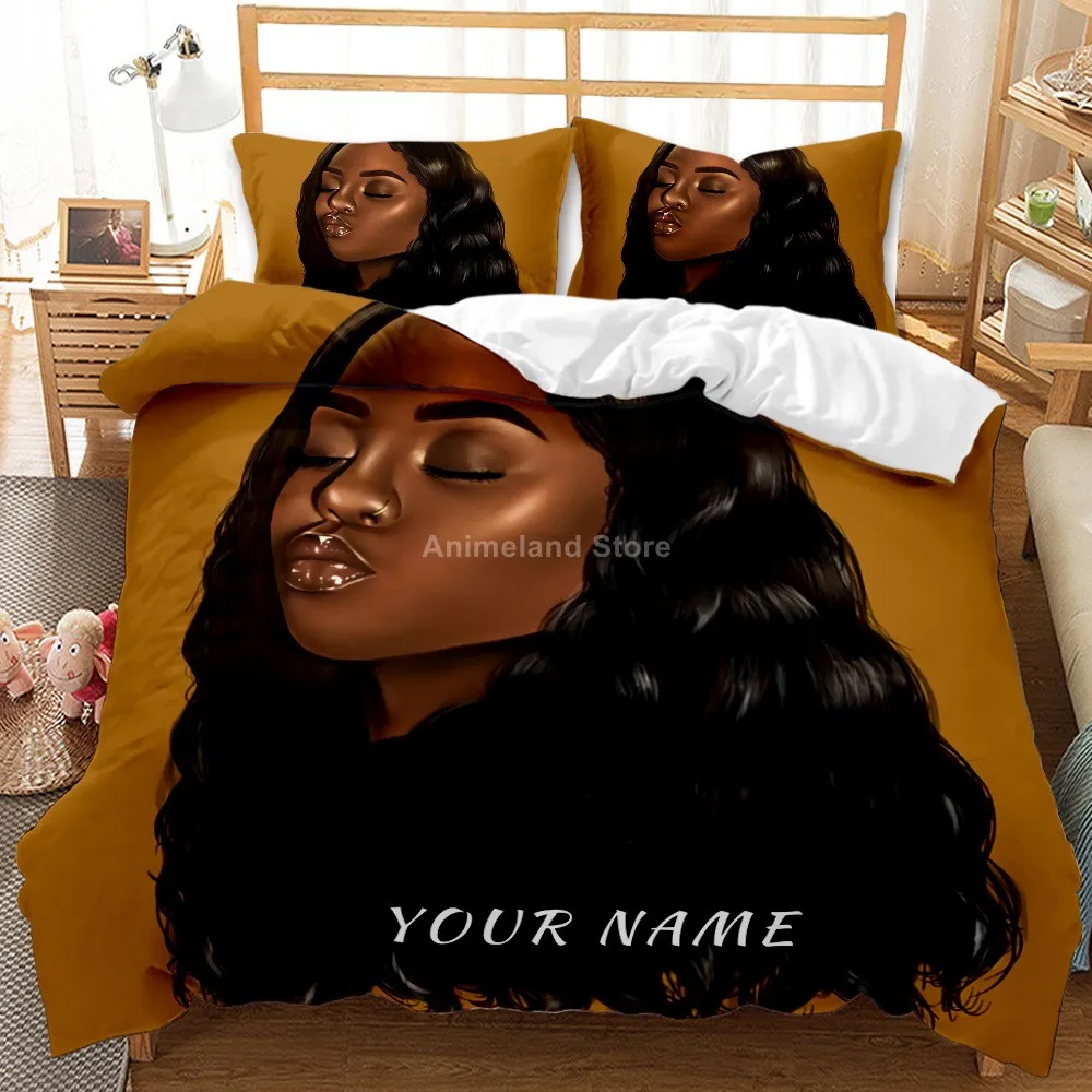 2021 Африка Девушка Красота 3D принт одеяла постельные принадлежности Queen Твин