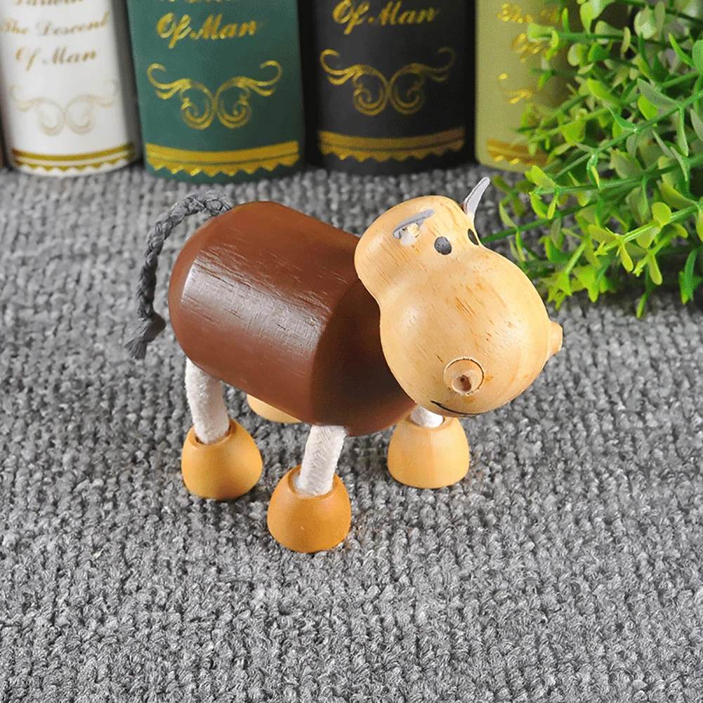 Деревянная миниатюрная настольная игрушка с имитацией тигра в стиле