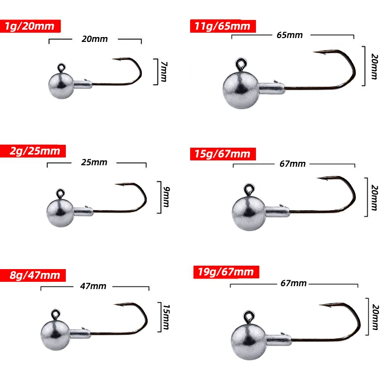 

ARDEA 10g/22g crank jig head hook fishing hook lead jig lure dard bait soft worm jig hook for fishing