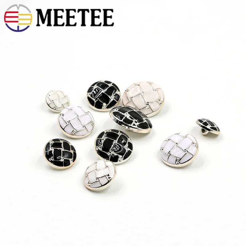 

Meetee 20pcs 18/22/25/30mm Plastic Resin Button Classic Oil Shank Button DIY Coat Suit Decoration Buckles Clothing Sew Accessory
