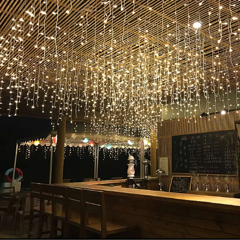 Светодиодный ная лампа в виде сосулек гирлянда 220 В переменного тока