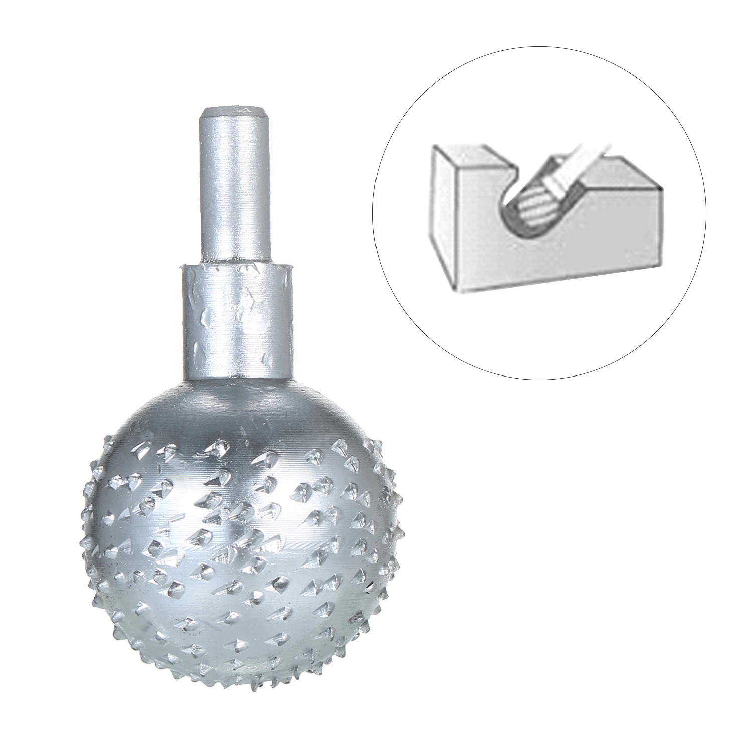 Сферическая роторная фреза с хвостовиком 1/4 дюйма головка 3 см карбидная пилка
