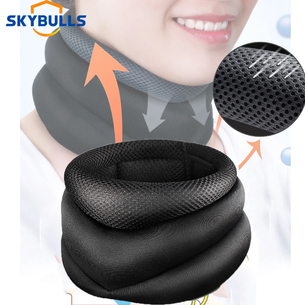 Skybulls 1 шт. защита для поддержки шеи шейный Тяговый воротник для спорта Корректор осанки шеи Пояс Массажер для релаксации позвоночника