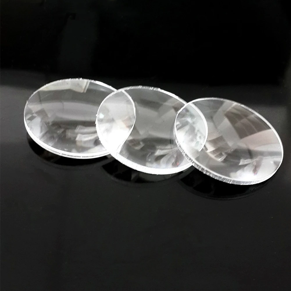 10pcs Pratical Optical Biconvex Lenses Focal Aspheric Acrylic HD VR Transparent 3D Glasses Cinema For Google Cardboard | Электроника