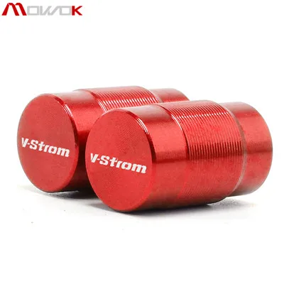 Red Для SUZUKI V-Strom 650/DL650 1000/DL1000 250 МОТОЦИКЛ CNC алюминиевые аксессуары крышки стержня вентиля шины CNC воздухонепроницаемые крышки - Цвет: Red