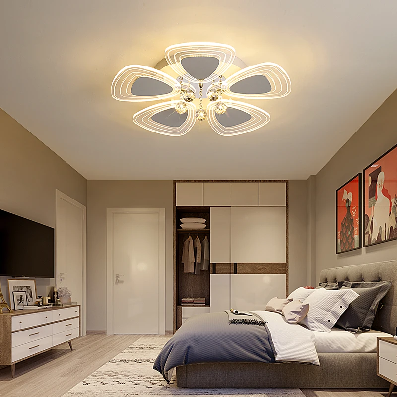Modern LED Crystal ceiling Lights dimmable living room dining bedroom study balcony home decoration lamp | Освещение