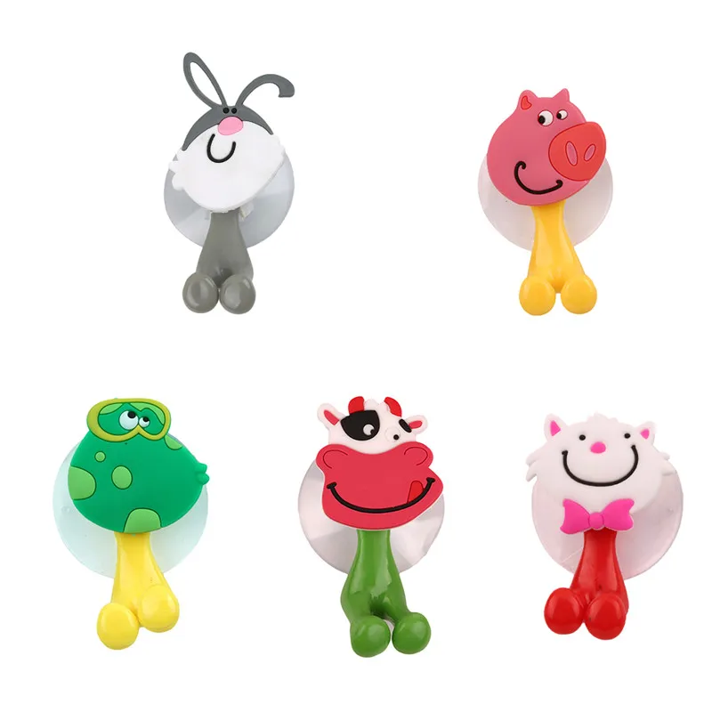 Экологически чистые милые животные мультфильм присоска держатель зубной щетки