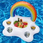 Летнее праздничное ведро, Радужный держатель для чашки в форме облака, надувной поплавок для бассейна, охладитель пива, настольное поднос для бара, Пляжное кольцо для плавания, игрушки для бассейна