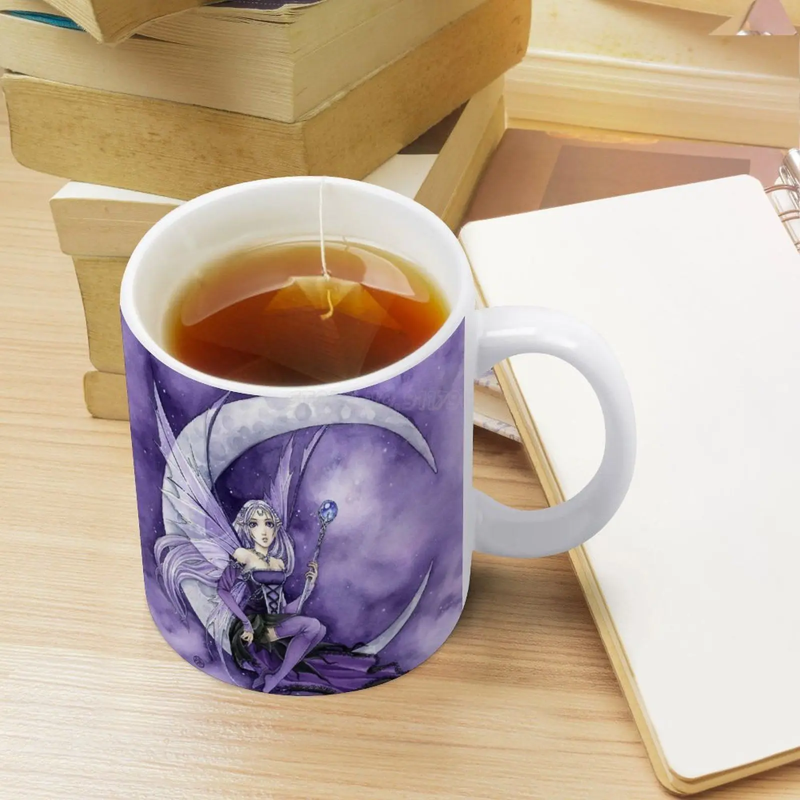 Кружка фиолетовая Луна в готическом стиле аниме креативный подарок для друзей и