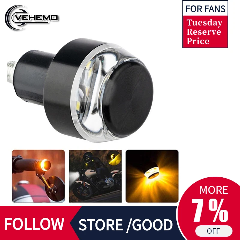 Светодиодный светильник поворотного сигнала мотоцикла универсальный желтый