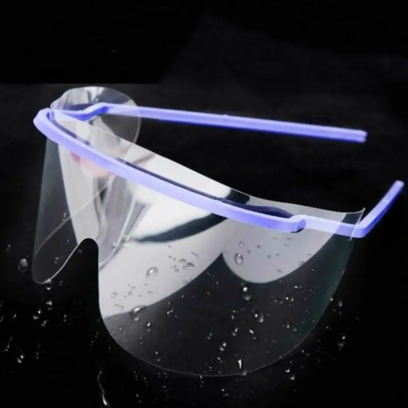 

Random Color Disposable Safety Clear Frameless Eyeware Protective Face Shield Health Care Anti-spray Eye Protection Accessories