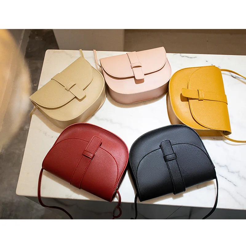 Однотонные маленькие сумки женские через плечо Короткие мини мессенджеры на