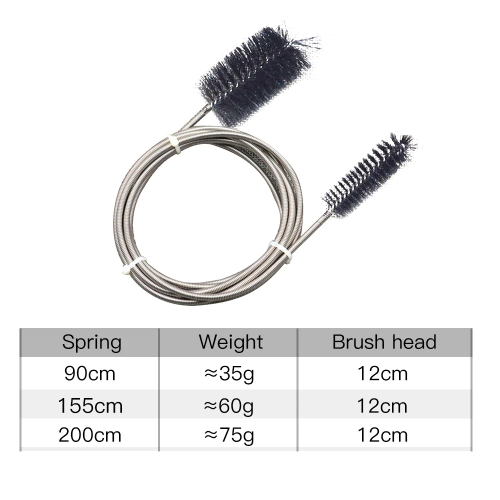 Гибкий двухсторонний шланг 90/155/200 см с щетка для чистки трубки аксессуары