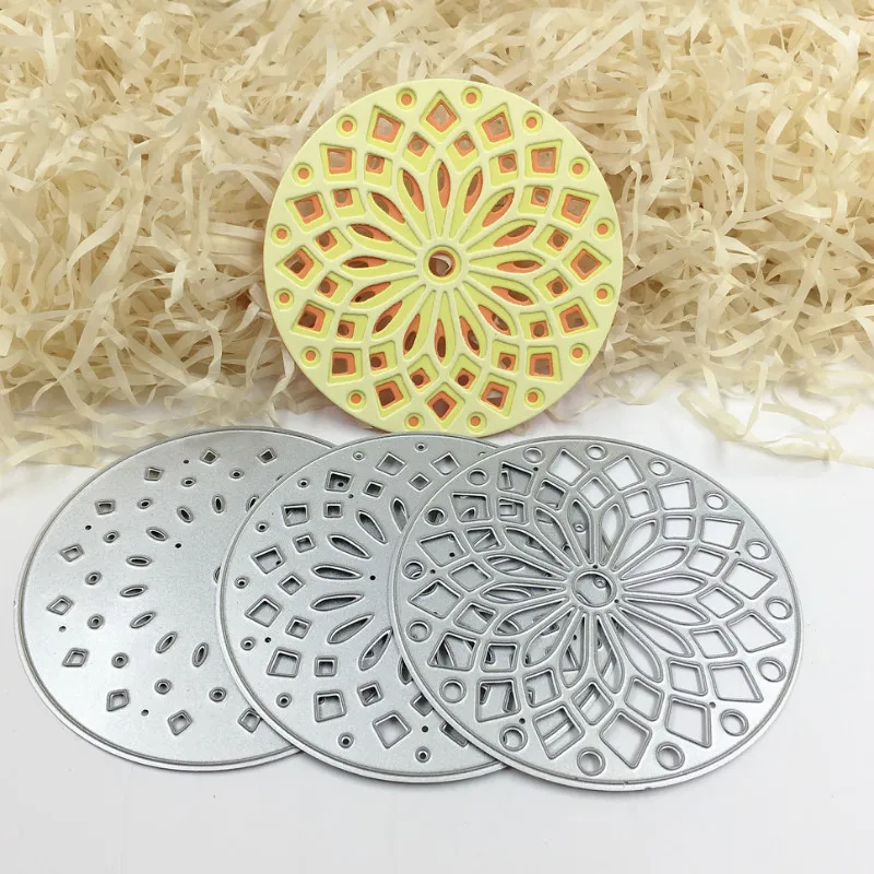 80 мм* 80mm3 Doily кружево круг резки штампы цветок для скрапбукинга круг слой штампы для рукоделия тиснение самодельная открытка создание stenc