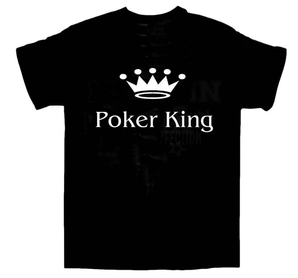 Покерная футболка King Cards Vegas Texas Holdem фишки казино размер маленькая стильная