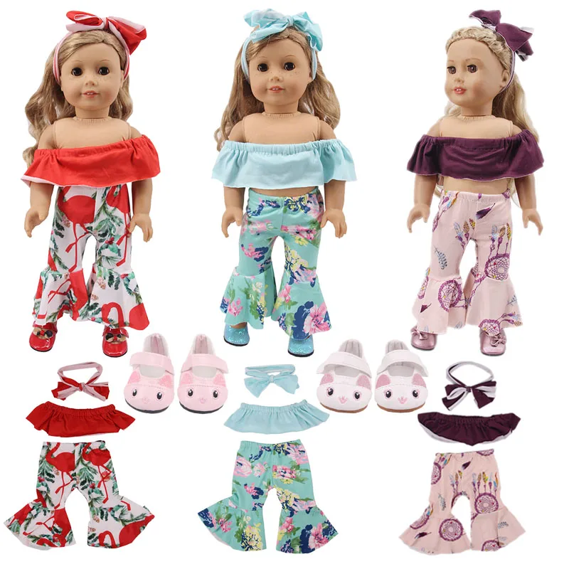 Набор одежды для кукол с открытыми плечами милые туфли в форме кошки 18 дюймов 43 см