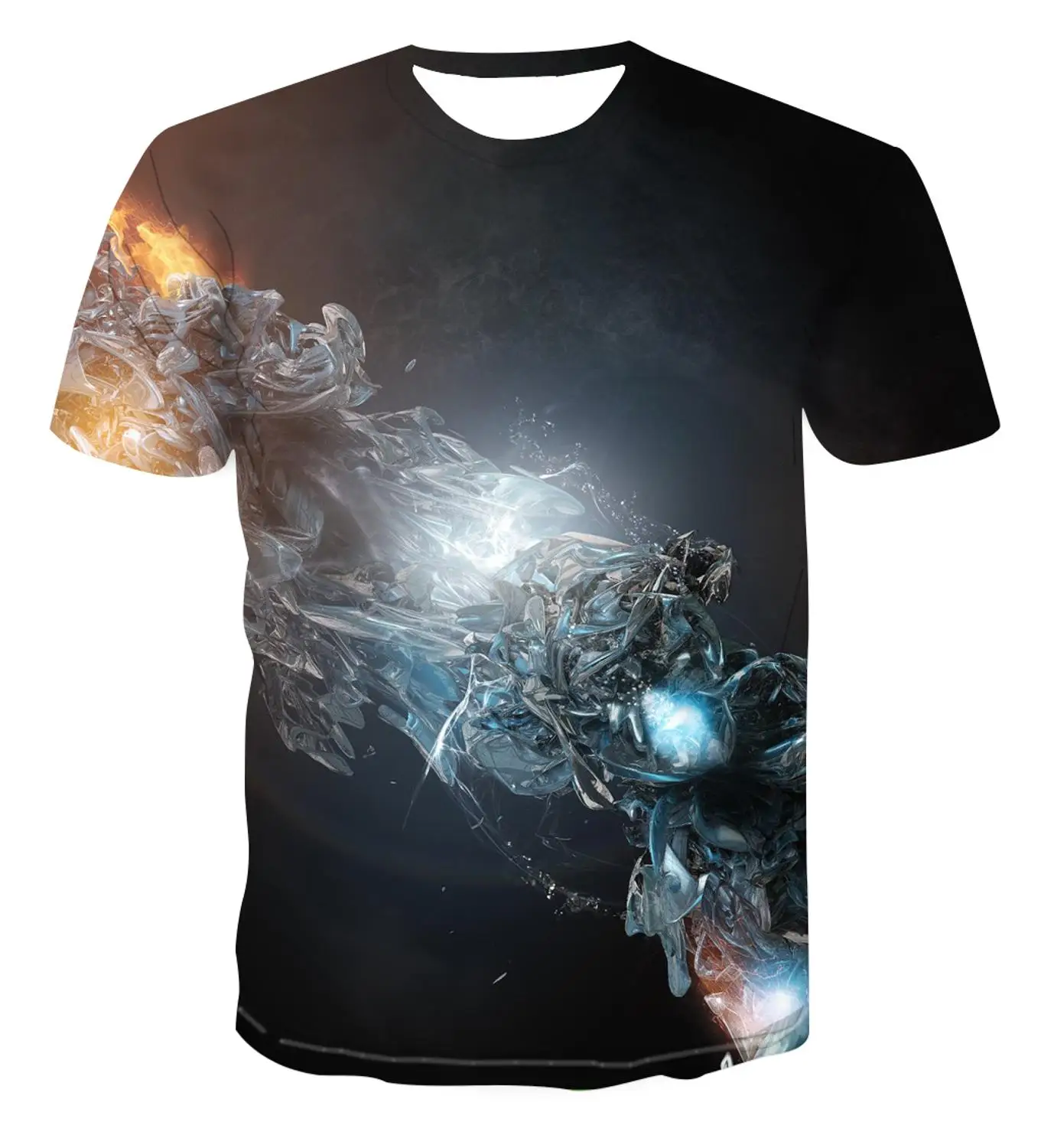 Мужская футболка с 3D-принтом Повседневная модная цифровым принтом в европейском