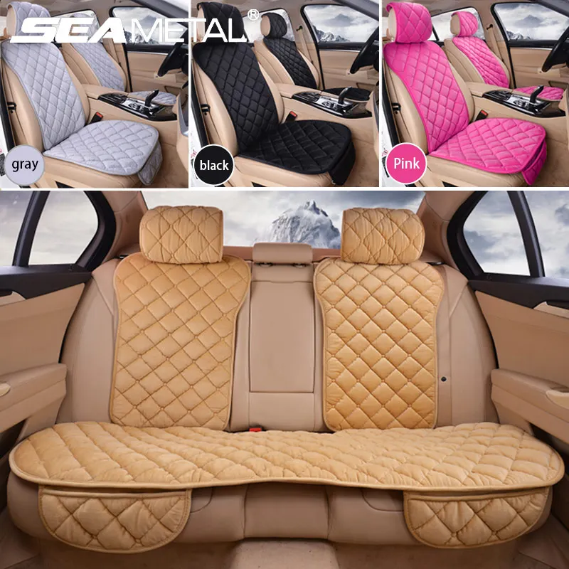 Seametal автомобильные чехлы для сидений набор универсальные плюшевые теплые