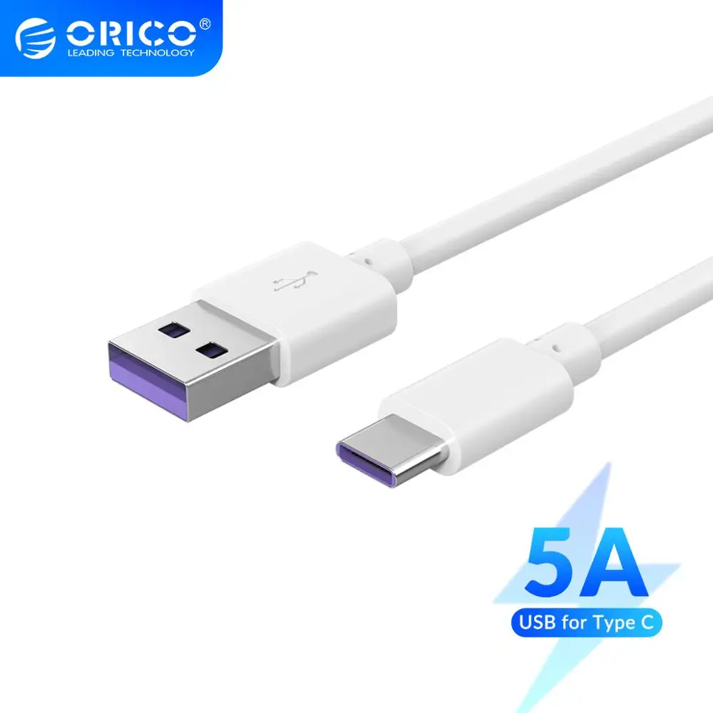 USB Type C кабель ORICO 5A для быстрой зарядки Huawei P30 Mate 20 Pro Xiaomi Mi 9 HTC Macbook LG G5 мобильный