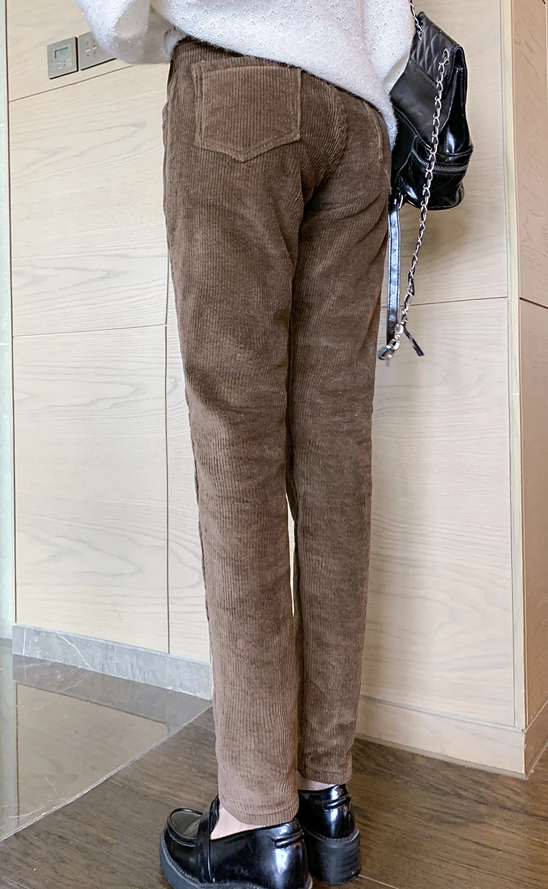 Winter Warm Harem Pants Women New Corduroy Casual High Waist Female Trousers Fleece Pantalones Thick Loose Woman Pants
