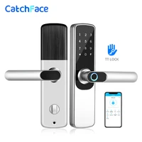 new h1 bluetooth fingerprint door lock ttlock app code card key touch screen smart door lock security digital electronic lock