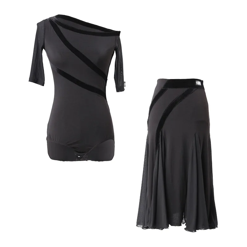 

2021 New Latin Dance Costumes For Women Latin Dance Tops Skirts Suit Practice Clothes Ballroom Dance Competition Dress DQS6687