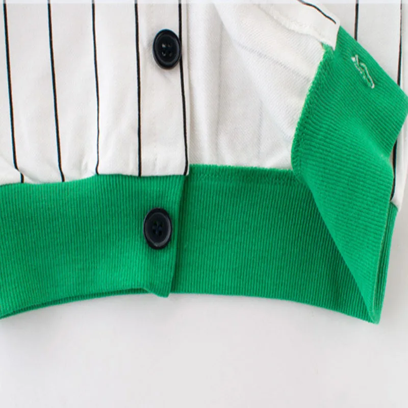 

Kids clothes spring autumn sweatshirt jacket boy girls striped hit color printing cardigan coat 2-8 years child quality clothing