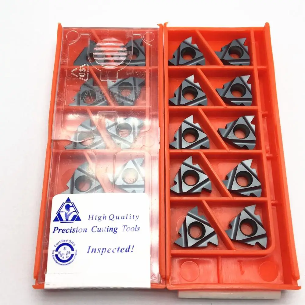 

20 шт. резьбовой режущий инструмент 16ER AG60 BMA токарный станок с ЧПУ внешняя Резьбовая вставка высокое качество твердосплавная вставка токарны...