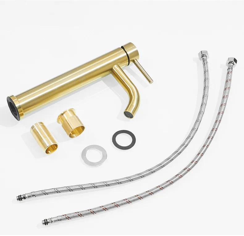 

bathroom sink faucet brush gold cold and hot single lever bathroom sink faucet basin faucet,water tap mixer