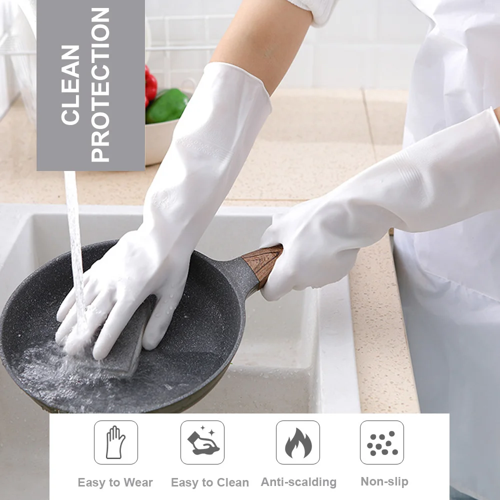 Перчатки резиновые водонепроницаемые для мытья посуды 10 пар |