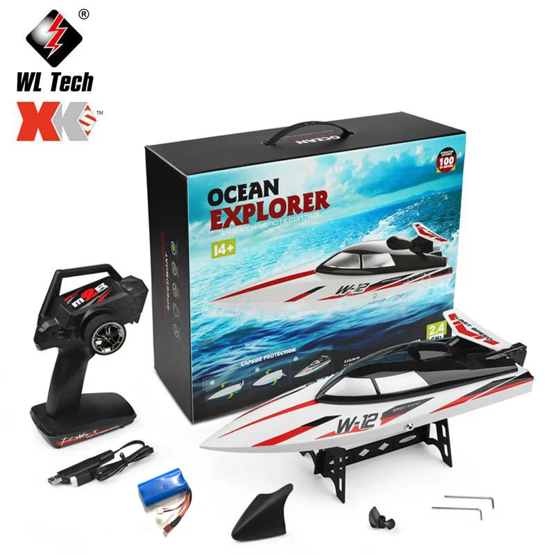 Скоростная лодка Wltoys RC WL912A рыболовная 2 4 ГГц 35 км/ч дистанционное управление 390