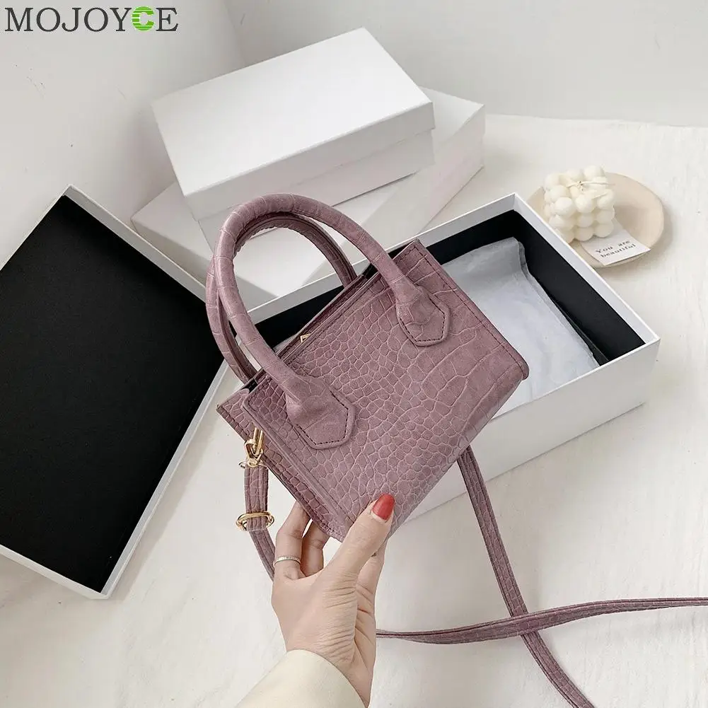

Classic Texture Vintage Alligator Leather Shoulder Bags Delicate Creative Design Women Pure Small Totes Crossbody Handbag