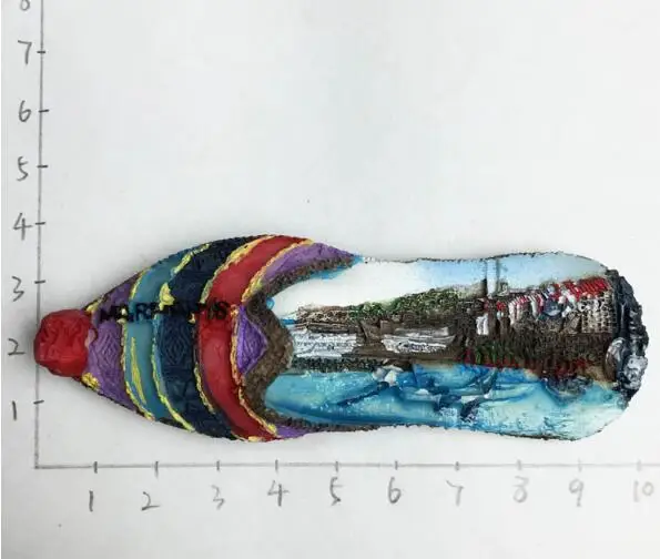 Турецкий Мармарис особенности Этническая обувь 3D магниты на холодильник