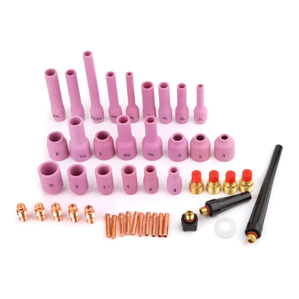 

Drop Ship 46pcs TIG Welder Torch Cup Collet Body Nozzle Tungsten Gas Lens Kit SR WP9 20 25