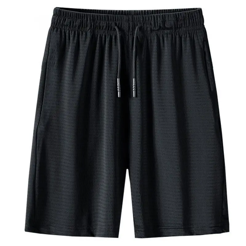 

Summer thin quick drying ice silk casual pants men's oversize 5-point sports loose beach pants large underpants shorts