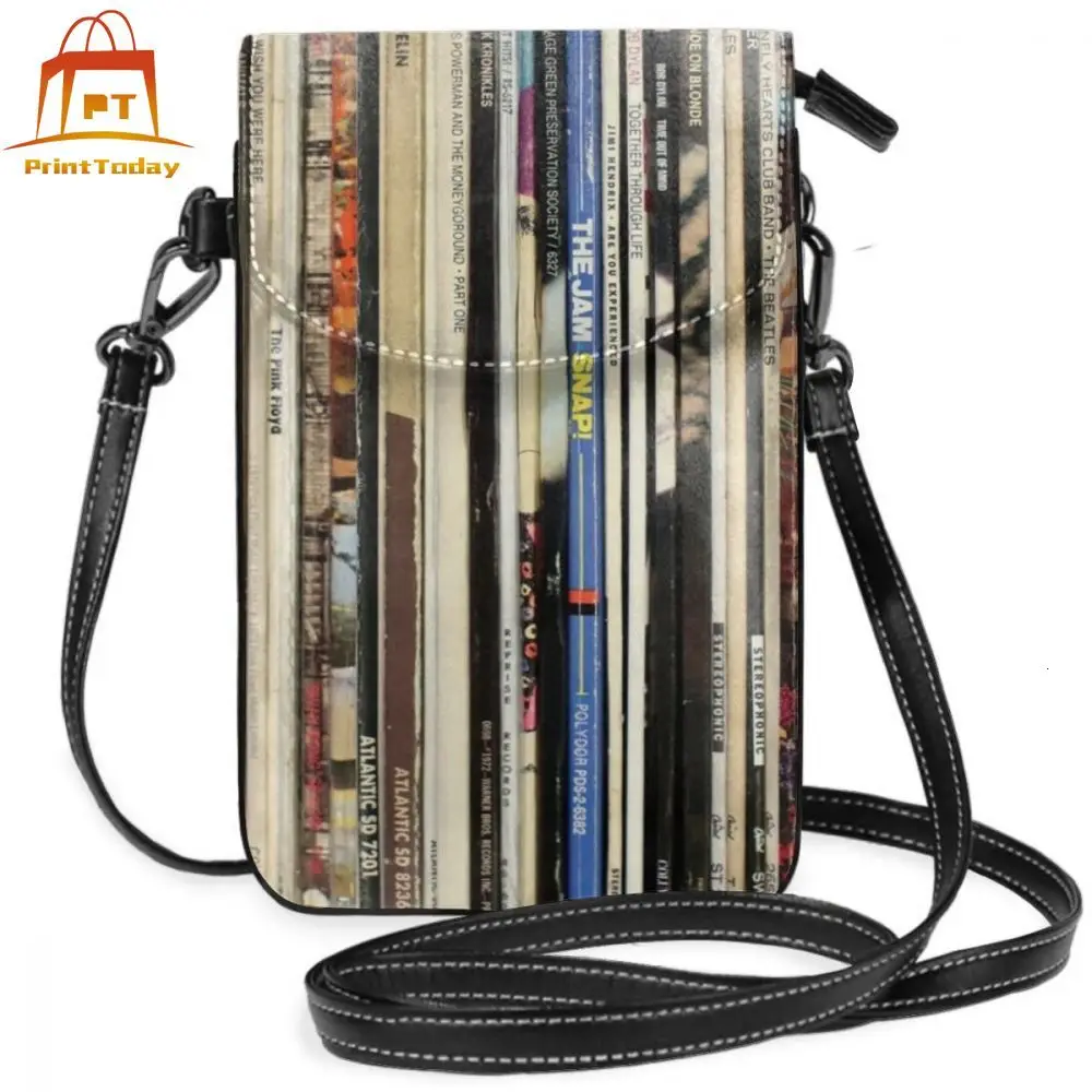 Музыка сумка классический рок виниловых пластинок кожаная уличный многоцелевой