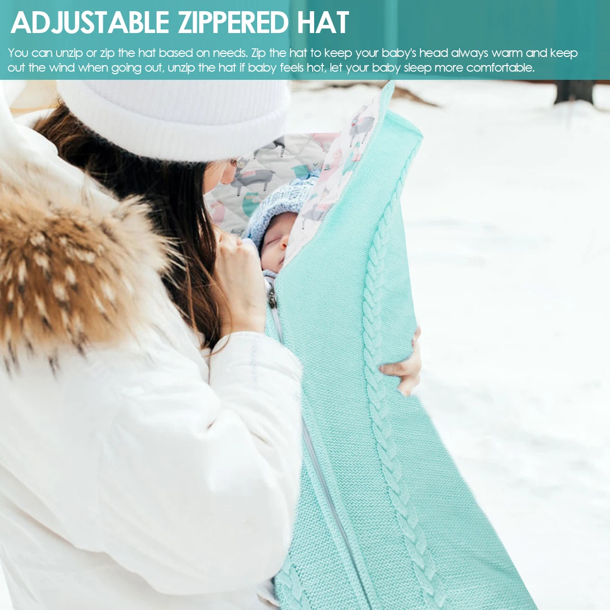 2019 Baby oversized sleeping bags winter as envelope for newborn cocoon wrap sleep bag baby blanket & swaddling | Мать и ребенок