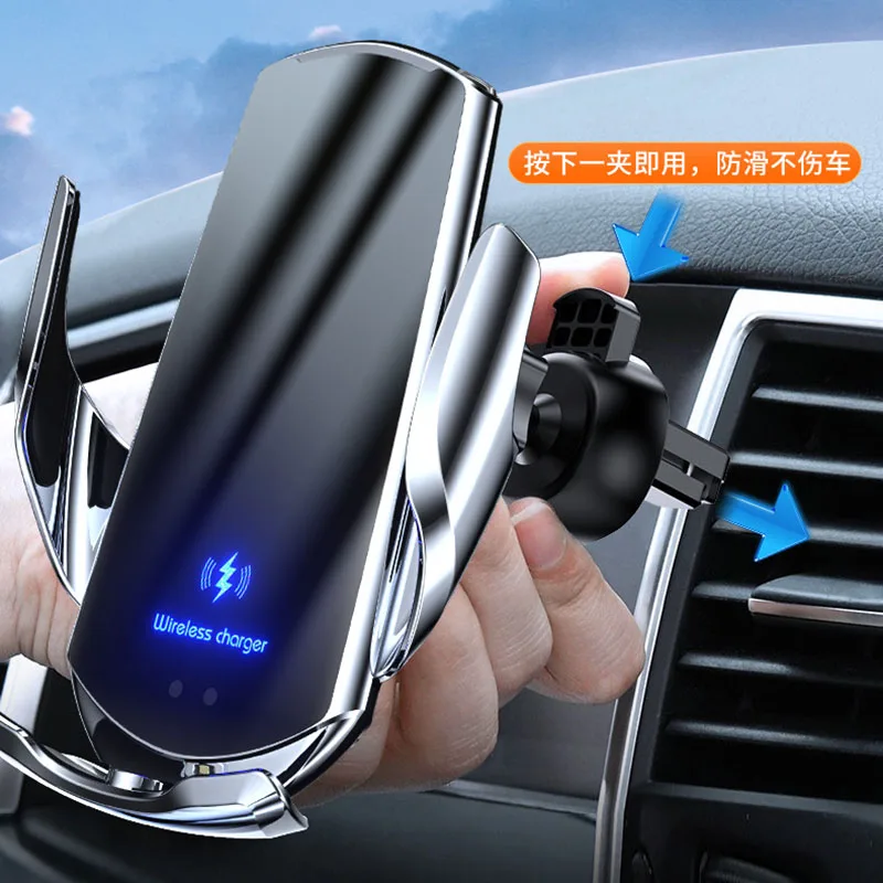 

15W Fast Car Qi Wireless Charger for iPhone 12 Pro Max 11 XS XR X 8 Magnetic USB Infrared Sensor Air Vent Phone Holder Stands Q3