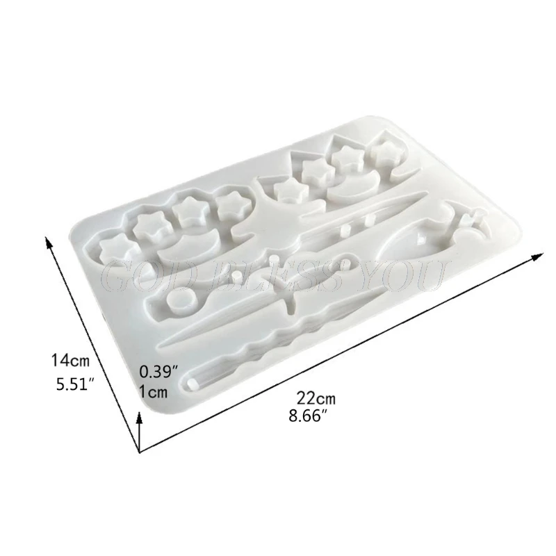

Cats Paw Sword Keychain Epoxy Resin Mold Necklace Pendant Silicone Mould DIY Crafts Ornaments Jewelry Earring Casting Tools