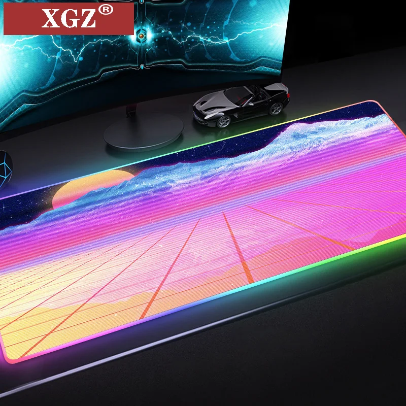 большой коврик для мыши xgz grid rgb 900x400