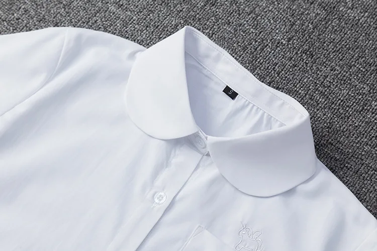 Школьная форма для мальчиков белая рубашка с короткими рукавами мужчин и женщин