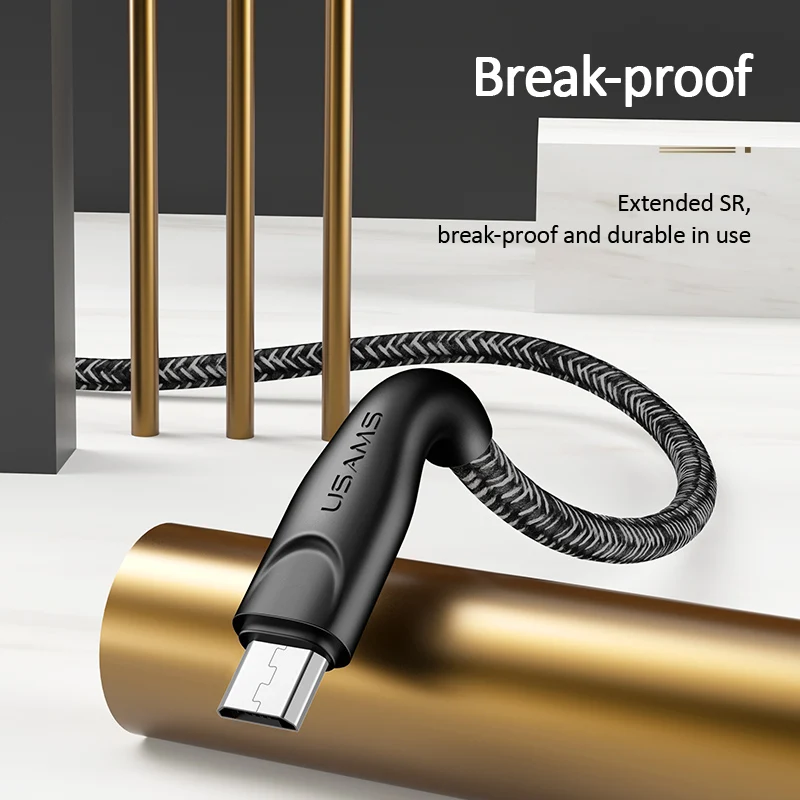 Кабель Micro USB USAMS для Xiaomi Redmi зарядный кабель передачи данных Android Samsung шнур 1 м 2 3 |