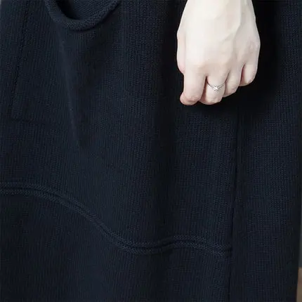 

2019 Spring Autumn Korean Woman Sleeveless Vest Pocket Dress Mori Girl Loose Solid Color Elegant Cotton Dress