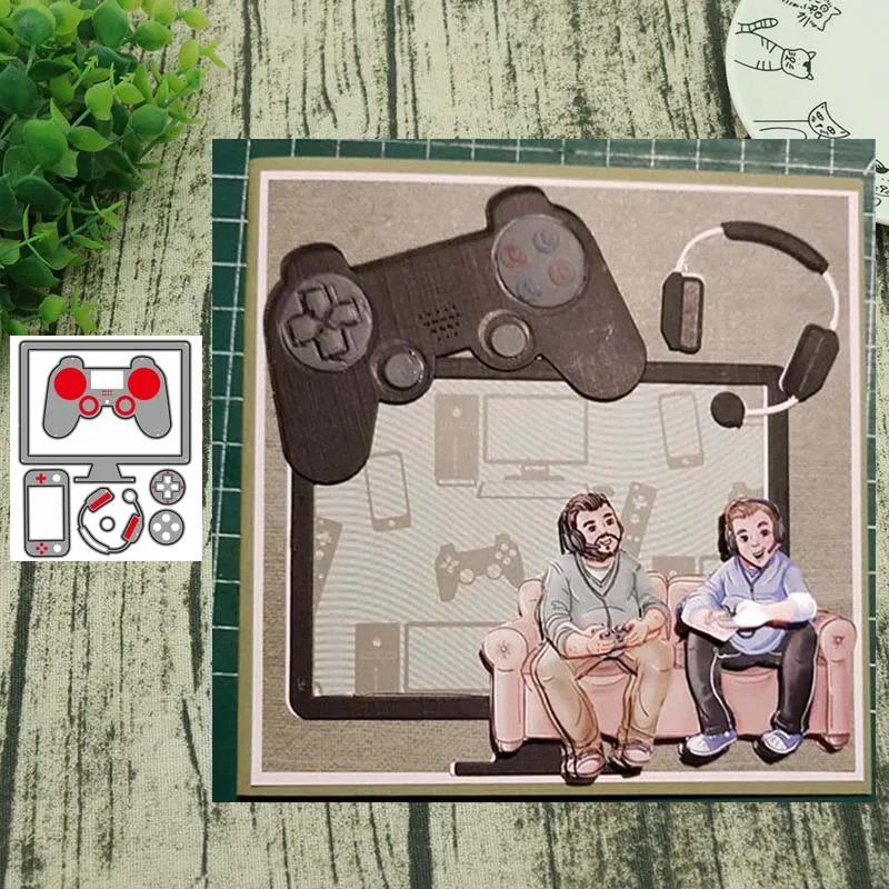 Металлические штампы игровая консоль для вырезания скрапбукинга бумаги ручной